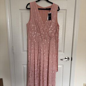 🌹NWT Ralph Lauren Rose Tan Asymmetrical Dress – Size 18 – Retail $225🌹